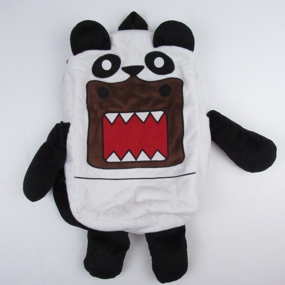 Domo Handbags - Domo Kun NHK-TYO 1998-2011 Panda Bear 13" Plush Backpack HTF Rare Adjustable